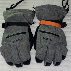 Burton Men's Gray Ski Gloves with Black Accents